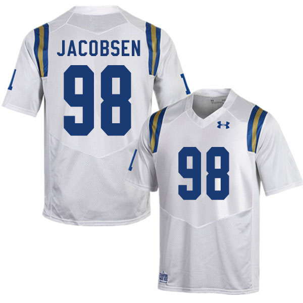 Men #98 Jaymax Jacobsen UCLA Bruins College Football Jerseys Sale-White - Click Image to Close